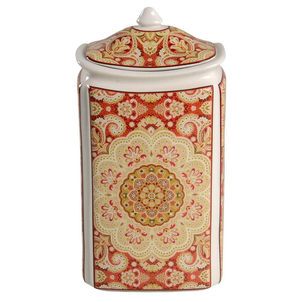 Lyria Saffron Large Canister & Lid by 222 Fifth (PTS)-1