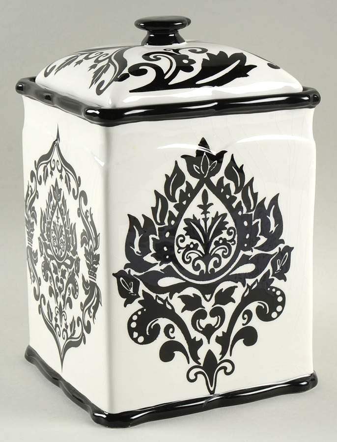Toulouse Black Large Canister & Lid by 222 Fifth (PTS)-1
