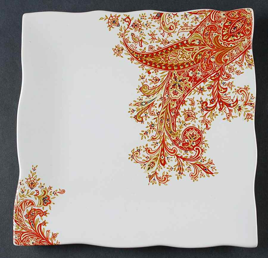 Surya Saffron Square Salad Plate by 222 Fifth (PTS)-1