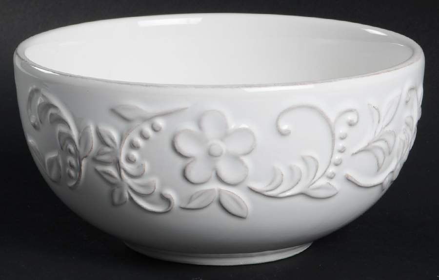 Bianca Petals White Soup/Cereal Bowl by American Atelier-1