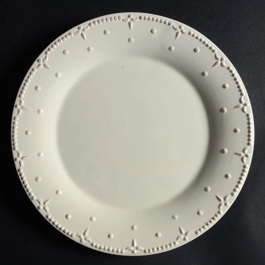 Genevieve Cream Dinner Plate by American Atelier-1