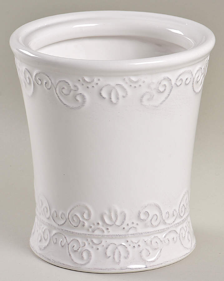 Bianca White Small Canister No Lid by American Atelier-1