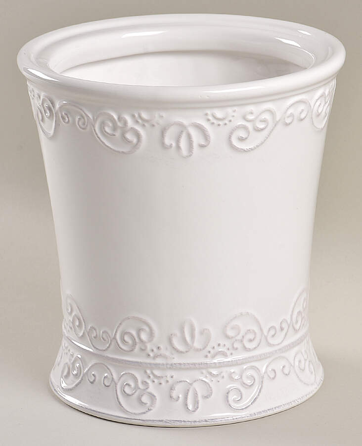 Bianca White Medium Canister No Lid by American Atelier-1