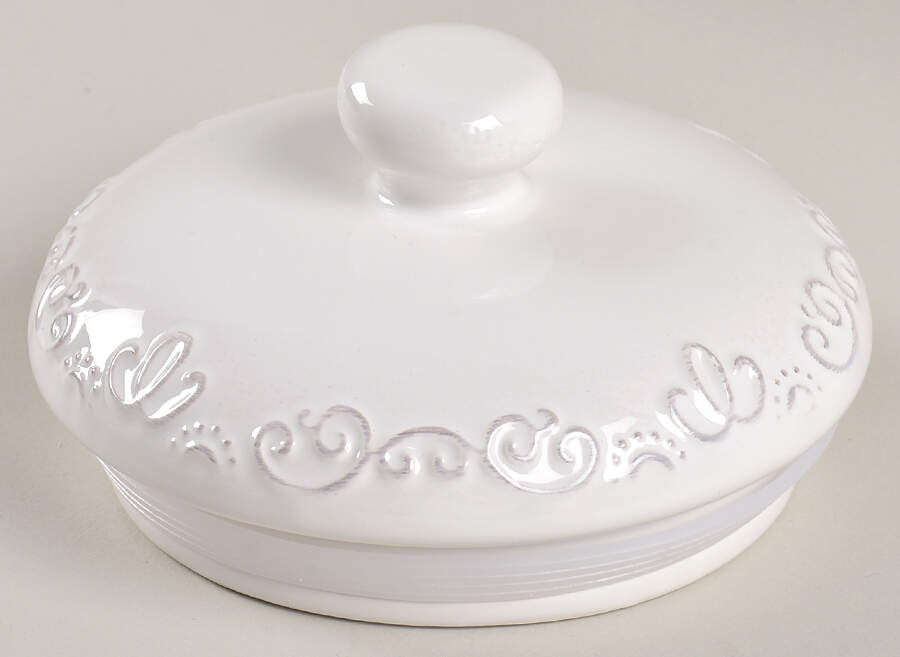 Bianca White Lid for Medium Canister by American Atelier-1