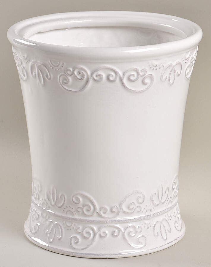 Bianca White Large Canister No Lid by American Atelier-1