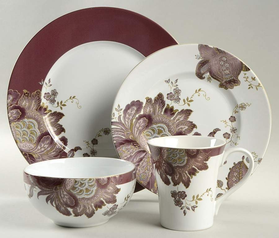 Eliza Plum 4 Piece Place Setting by 222 Fifth (PTS)-1