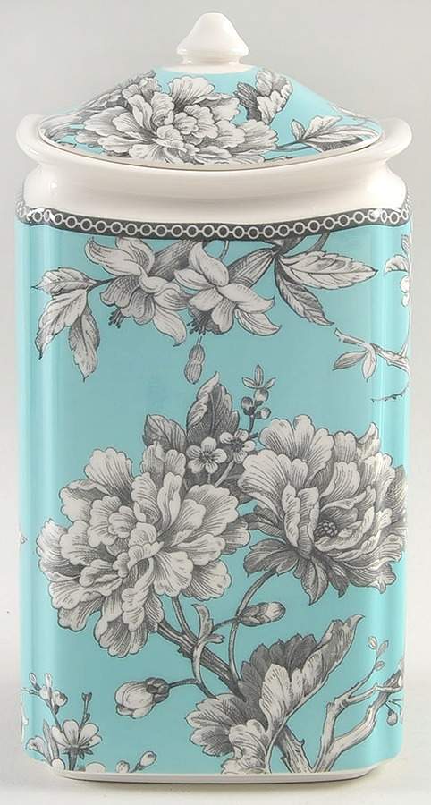 Adelaide Turquoise Large Canister & Lid by 222 Fifth (PTS)-1
