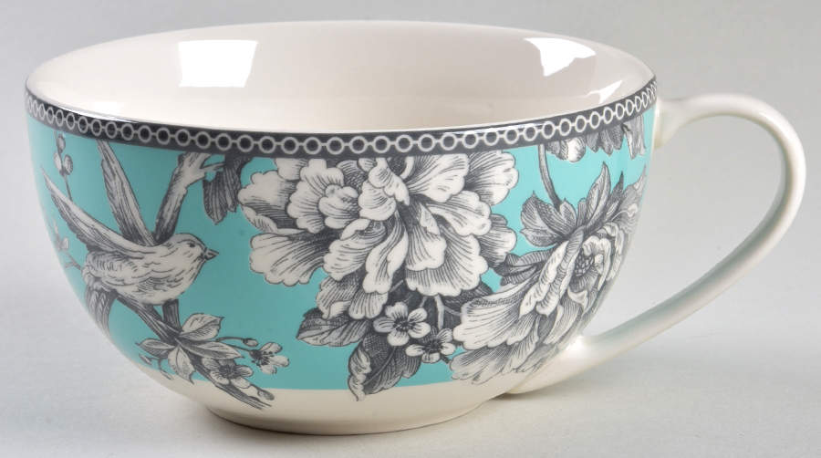 Adelaide Turquoise Cafe Au Lait Mug by 222 Fifth (PTS)-1
