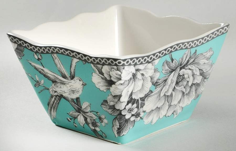 Adelaide Turquoise Individual Square Appetizer Bowl by 222 Fifth (PTS)-1