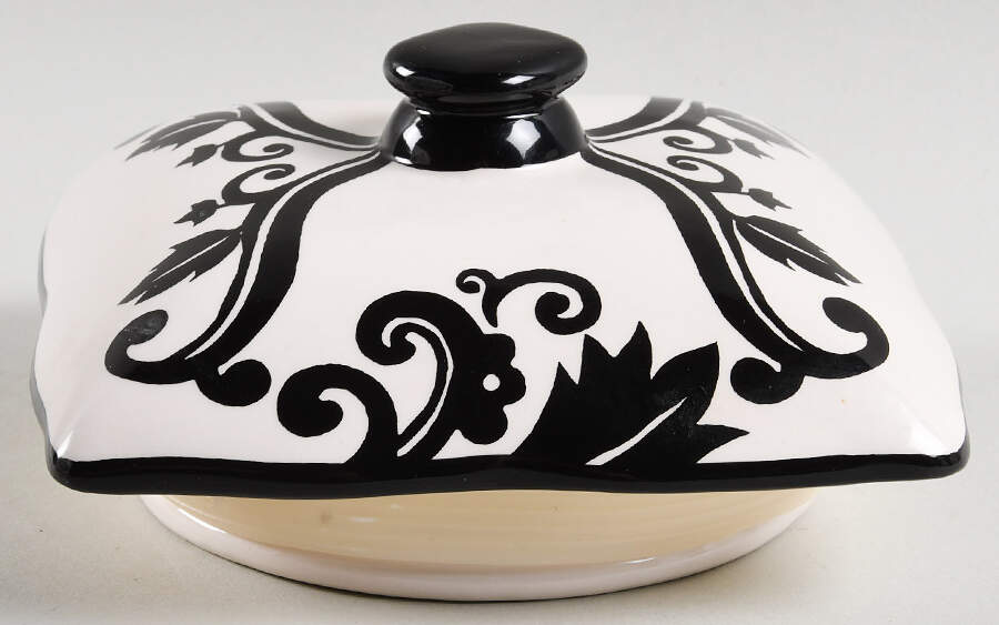 Damask Black Lid for Large Canister by 222 Fifth (PTS)-1