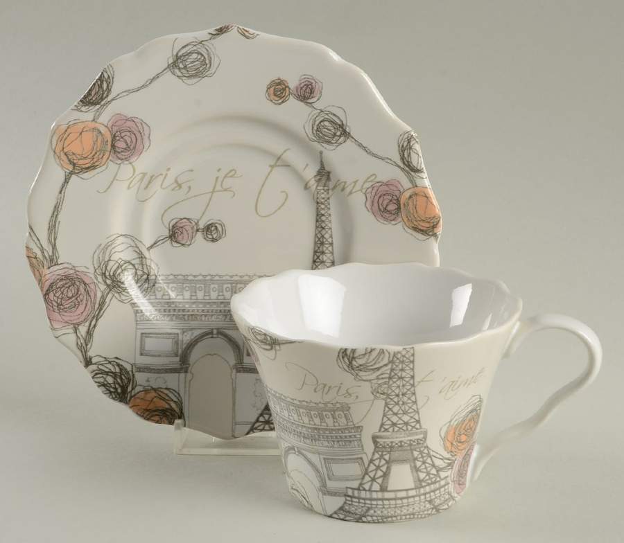 Lissome Flat Cup & Saucer Set by 222 Fifth (PTS)-1