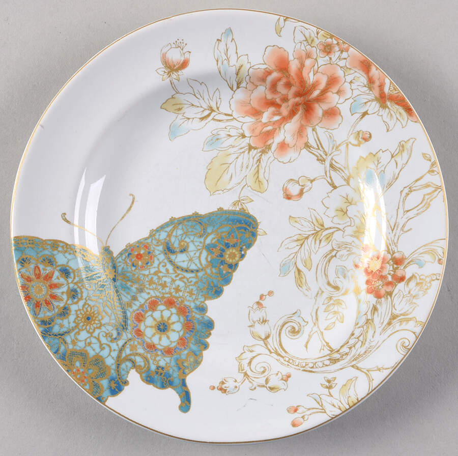 Zoe Butterfly Appetizer Plate by 222 Fifth (PTS)-1