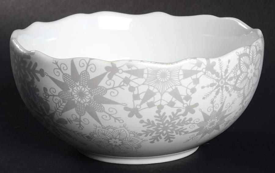 Snow Flurry Silver Soup/Cereal Bowl by 222 Fifth (PTS)-1