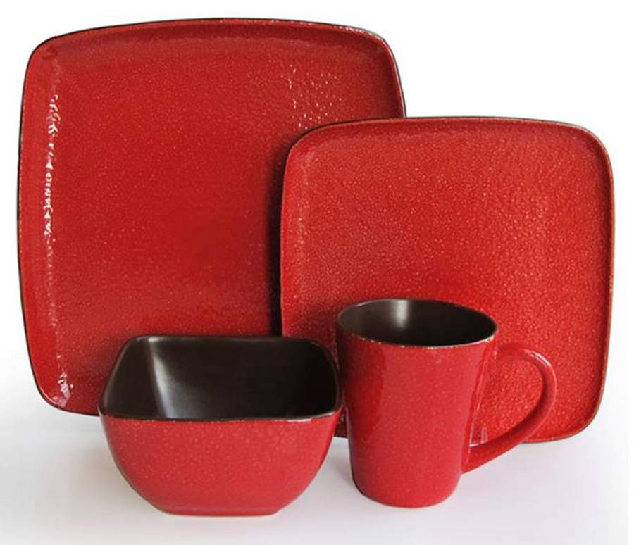 Caliente Red Dinner Plate by American Atelier-1