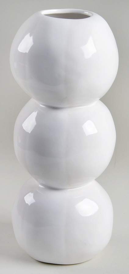 Gloss White 14" Sphere Vase by Alex Marshall Studios-1