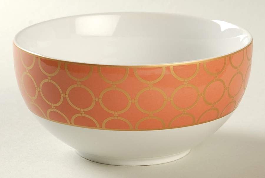 Chain Link Coral Soup/Cereal Bowl by 222 Fifth (PTS)-1
