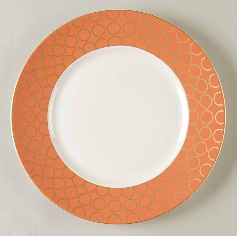 Chain Link Coral Dinner Plate by 222 Fifth (PTS)-1
