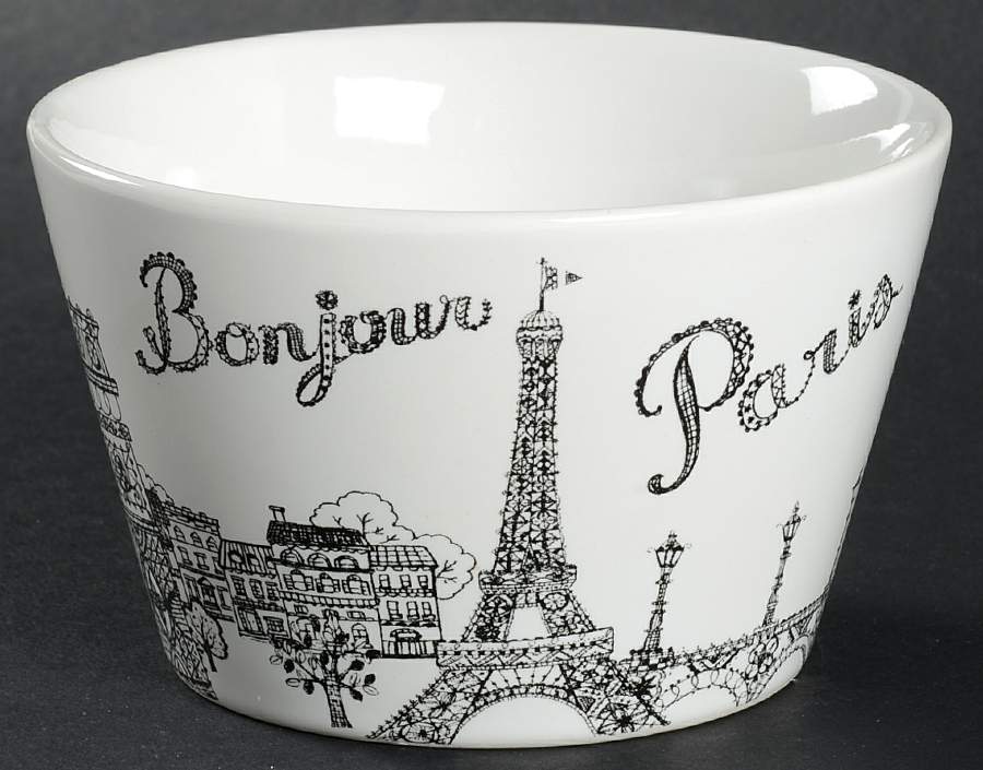 Bonjour Paris Individual Appetizer Bowl by 222 Fifth (PTS)-1
