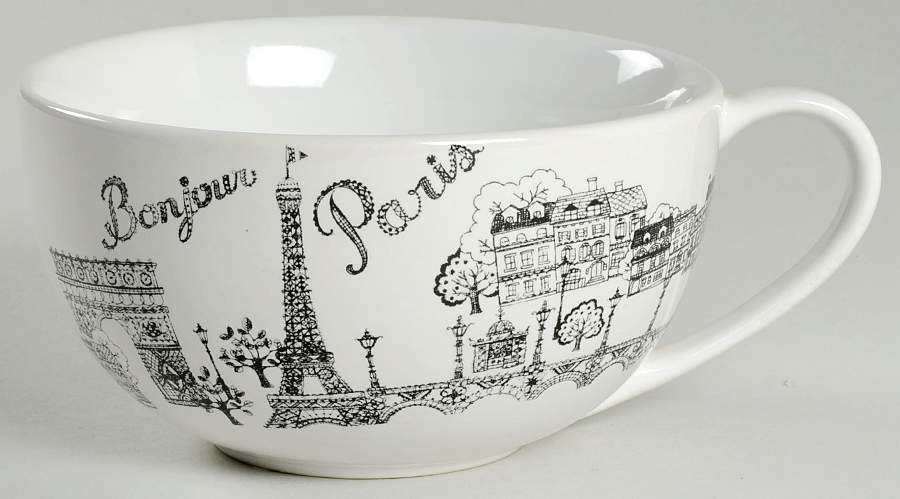 Bonjour Paris Soup Mug by 222 Fifth (PTS)-1