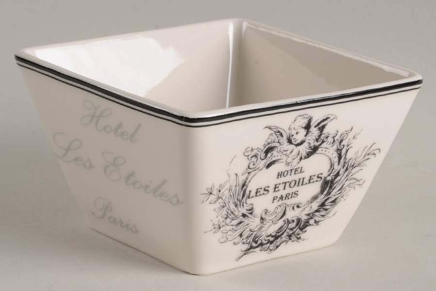 Les Etoiles Cherub Individual Square Appetizer Bowl by 222 Fifth (PTS)-1