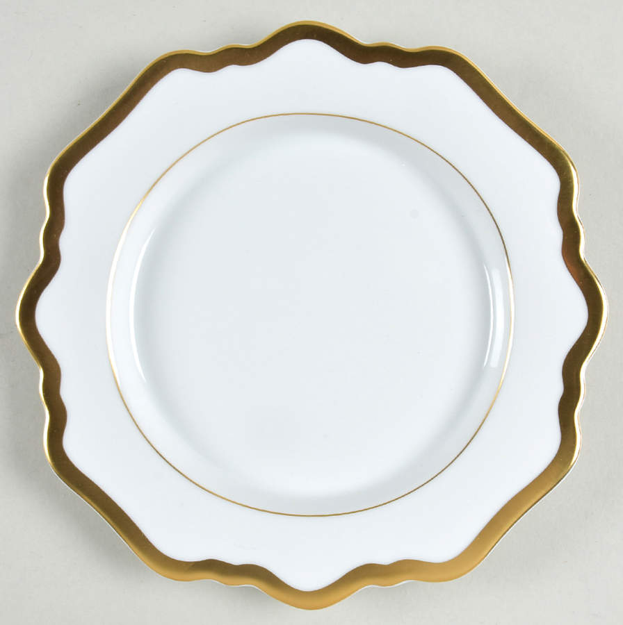Antique White (Gold Trim) Bread & Butter Plate by Anna Weatherley-1
