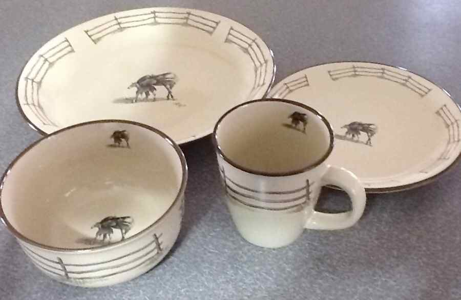 Mare and Foal Horse Dinner Plate by Anglers Expressions-1