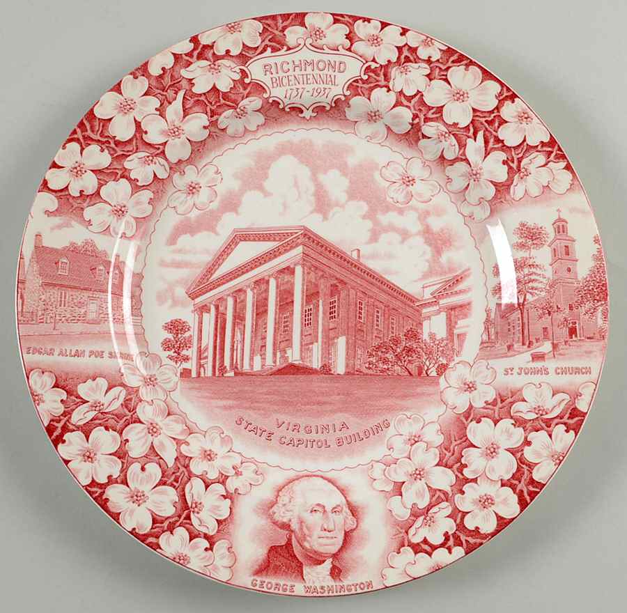 Richmond Red Dinner Plate by Adams China-1