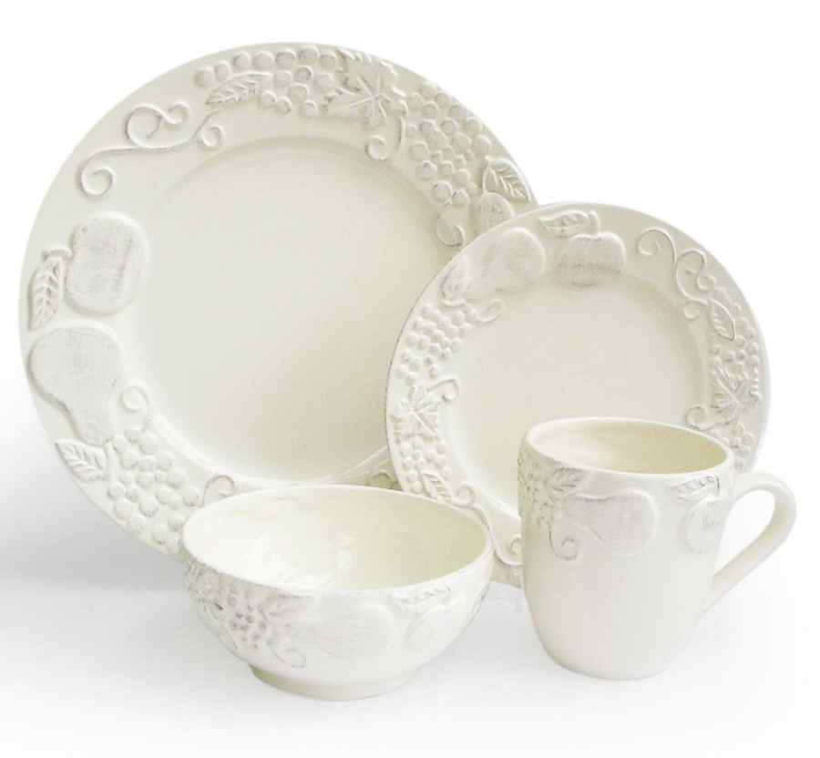 Frutta Cream Dinner Plate by American Atelier-1