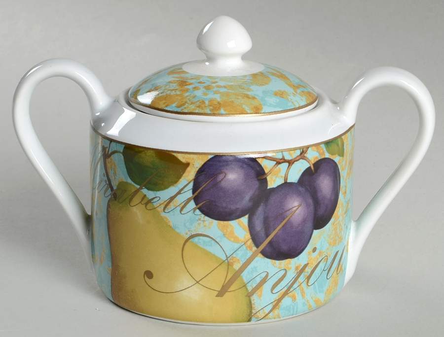 Fruit Renaissance Sugar Bowl & Lid by 222 Fifth (PTS)-1