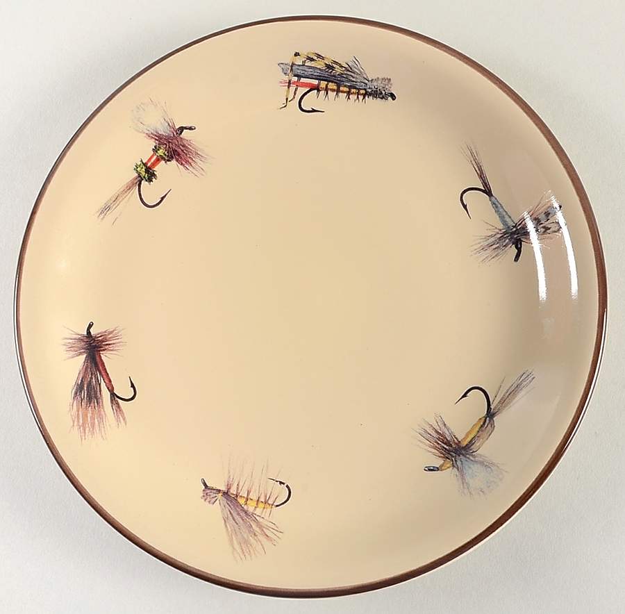 Dry Flies (Adventure) Salad Plate by Anglers Expressions-1