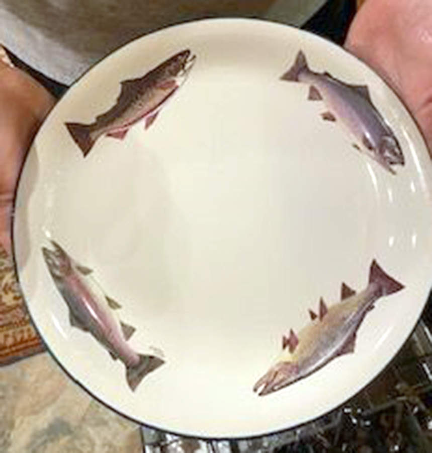 Freshwater Trout Dinner Plate by Anglers Expressions-1