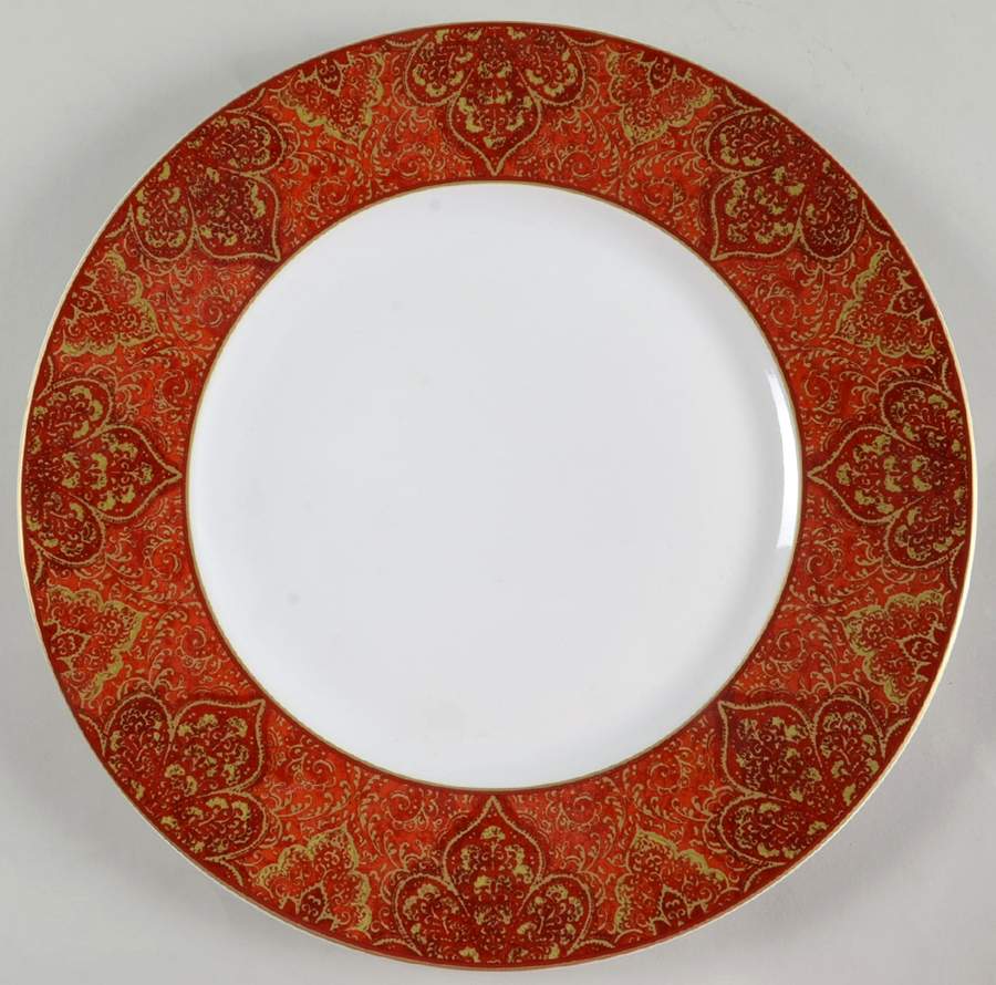 Eva Opulent Red Dinner Plate by 222 Fifth (PTS)-1