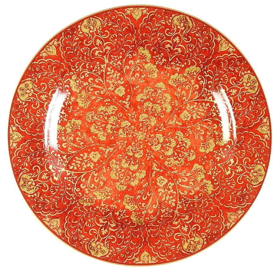 Eva Opulent Red Appetizer Plate by 222 Fifth (PTS)-1