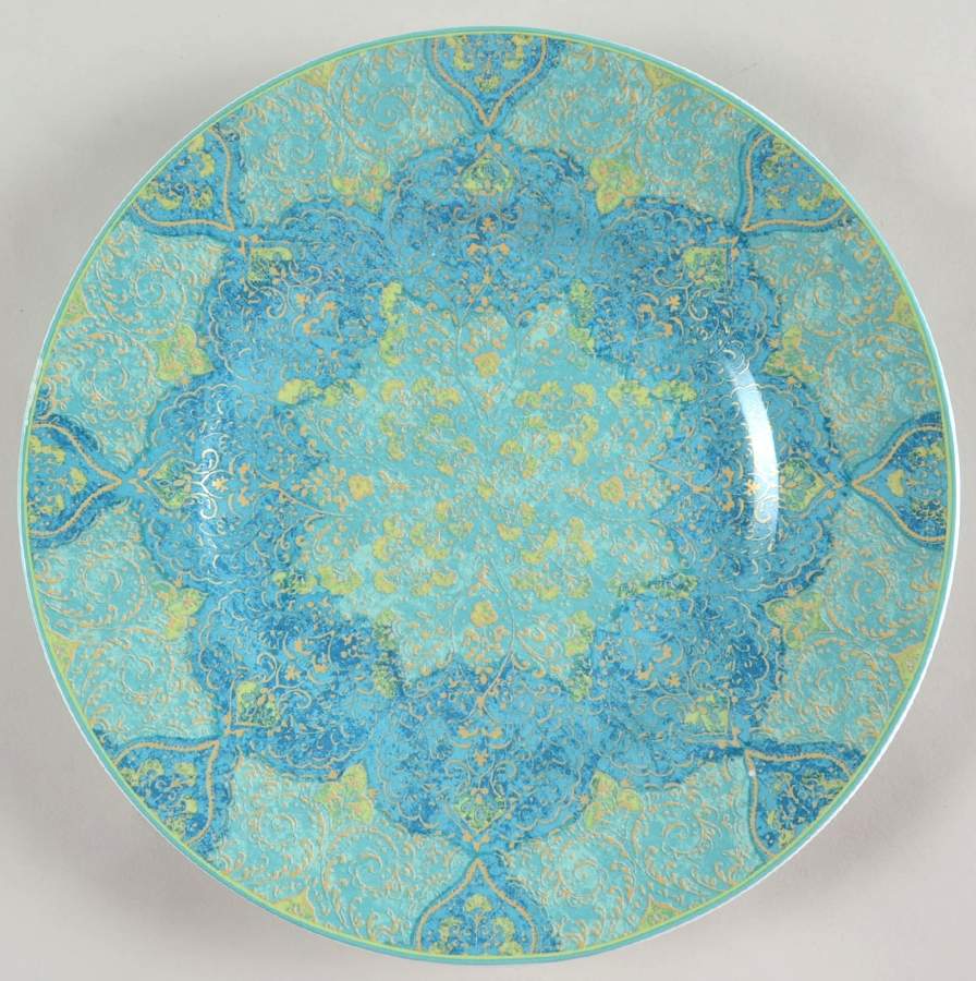 Eva Opulent Teal Salad Plate by 222 Fifth (PTS)-1