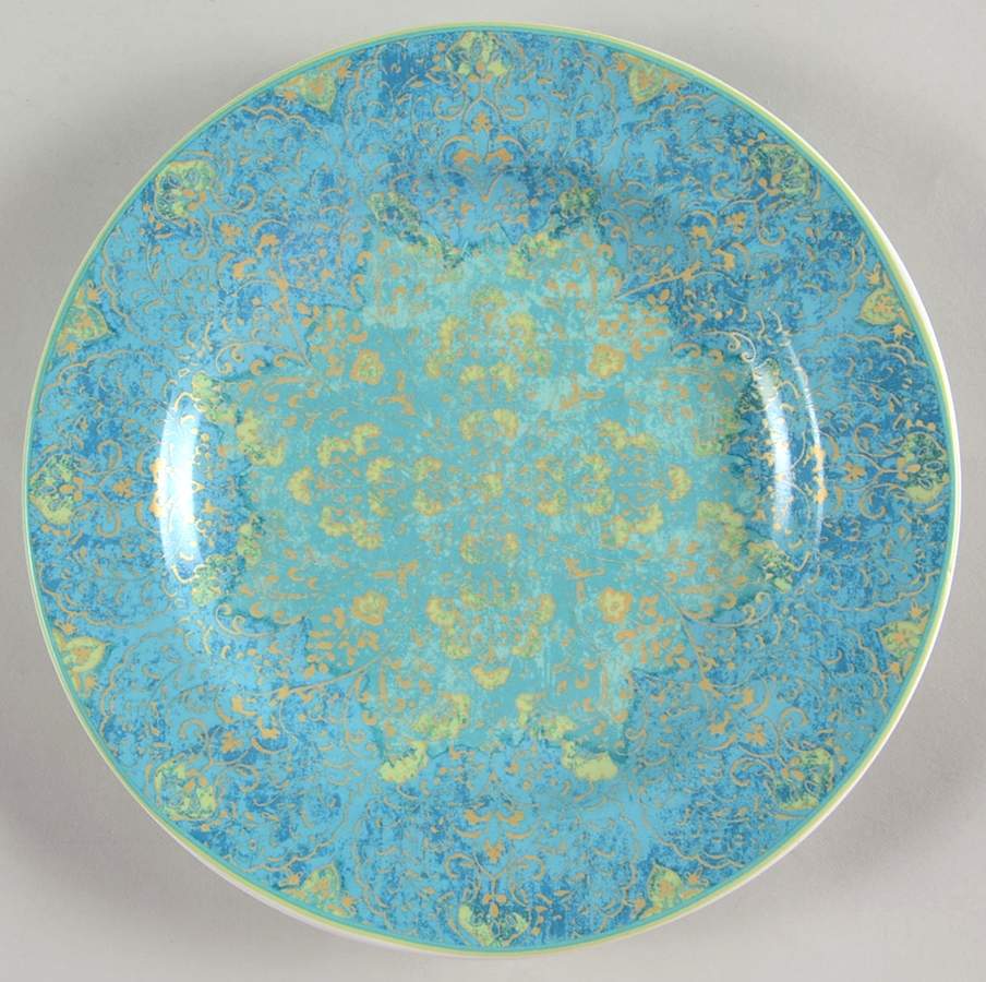 Eva Opulent Teal Appetizer Plate by 222 Fifth (PTS)-1
