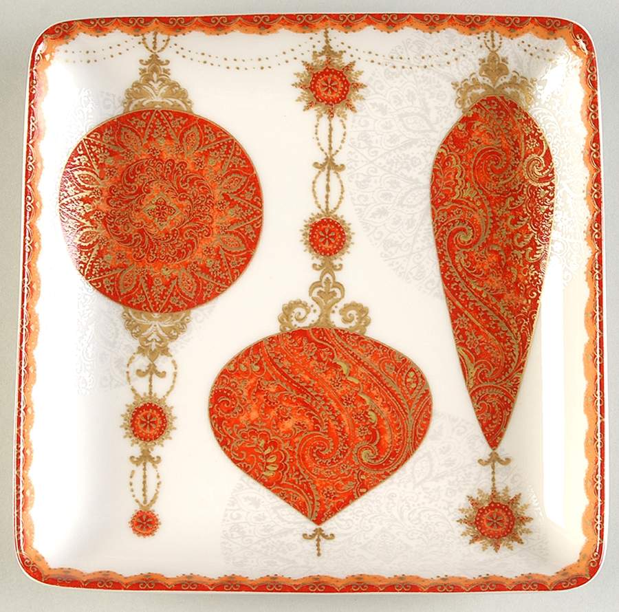 Constantina Red Appetizer Plate by 222 Fifth (PTS)-1