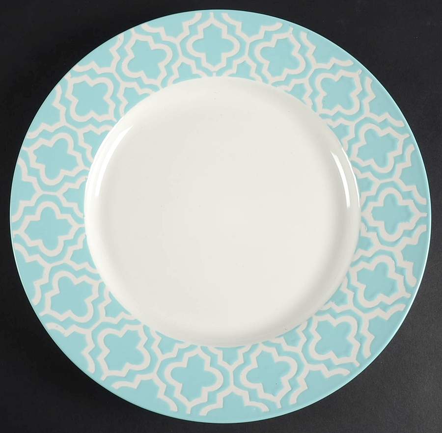 Quatre Teal Dinner Plate by American Atelier-1