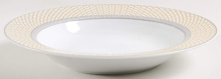 Buckingham (Gold Circles) Rim Soup Bowl by American Atelier-1