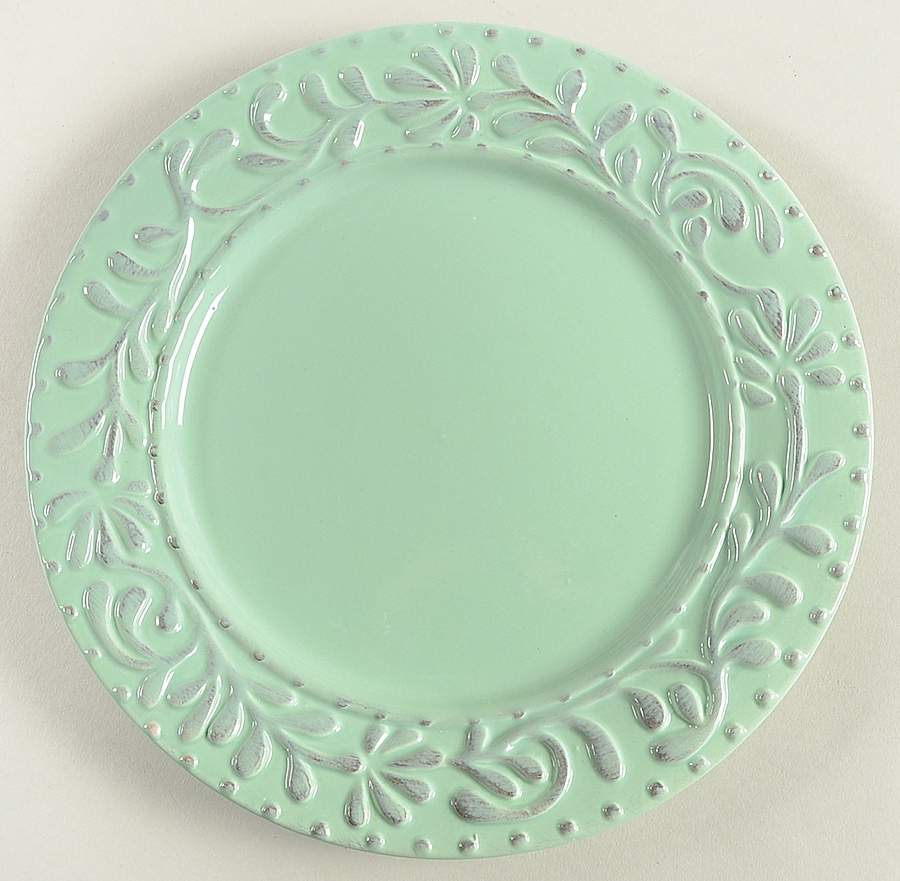 Bianca Leaf Jade Salad Plate by American Atelier-1