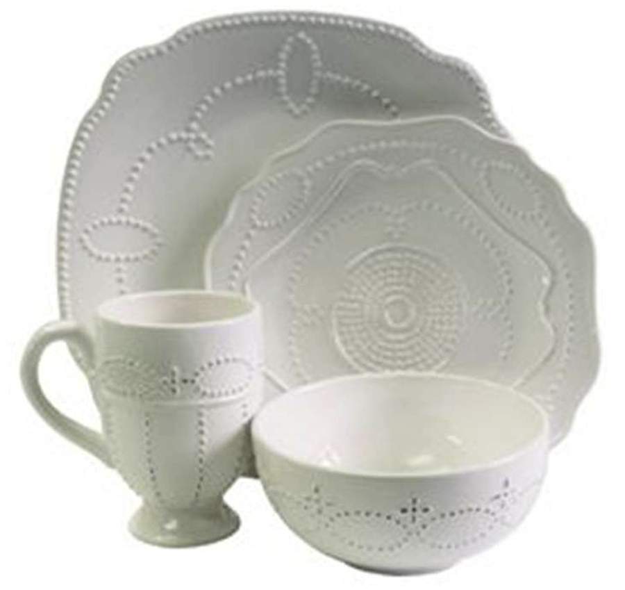 Gabrielle Scallop White Dinner Plate by American Atelier-1