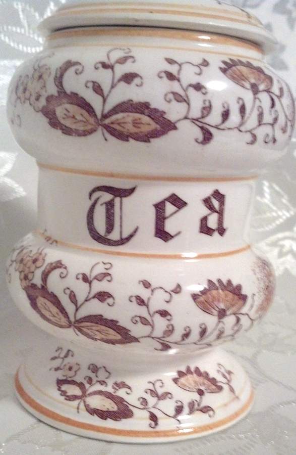 Brown Onion Tea Canister & Lid by Arnart-1