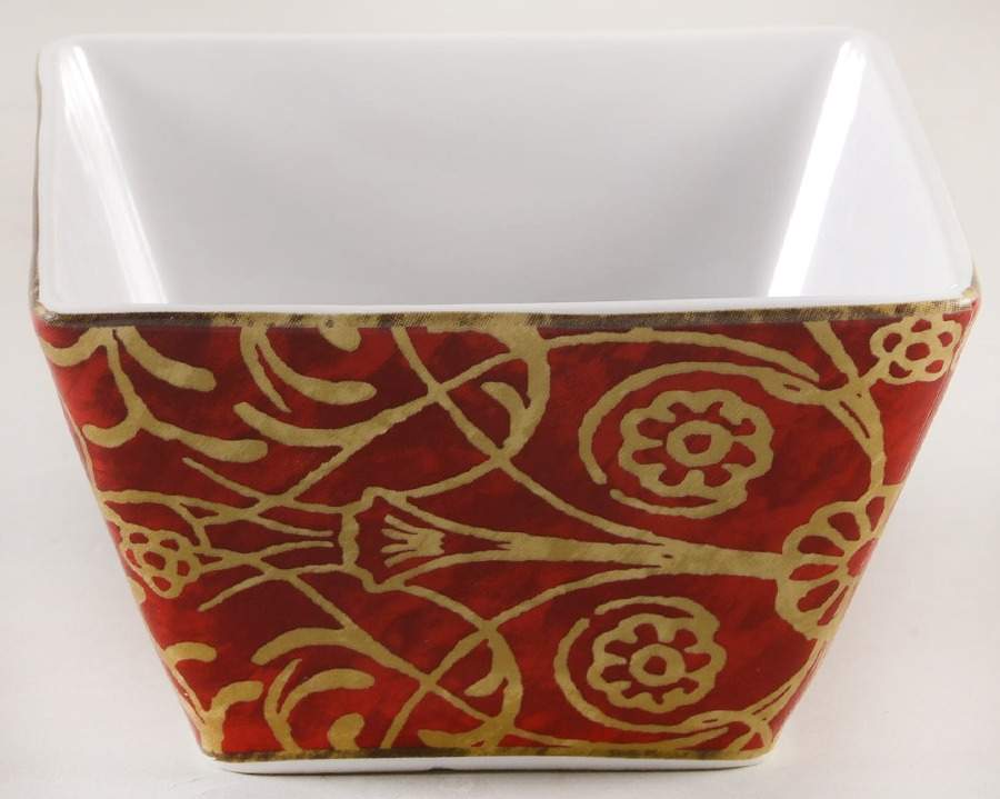 Pilar Red Individual Square Appetizer Bowl by 222 Fifth (PTS)-1