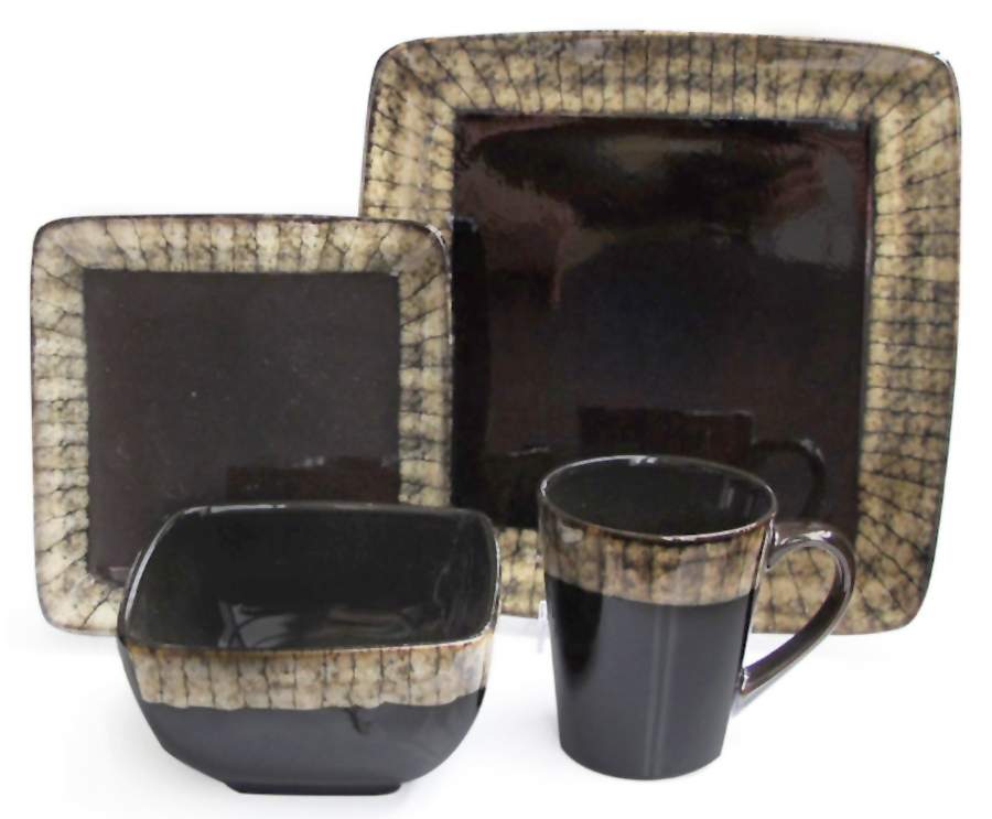 Sedona Buff Square Dinner Plate by American Atelier-1