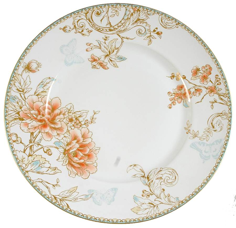 Zoe White Dinner Plate by 222 Fifth (PTS)-1
