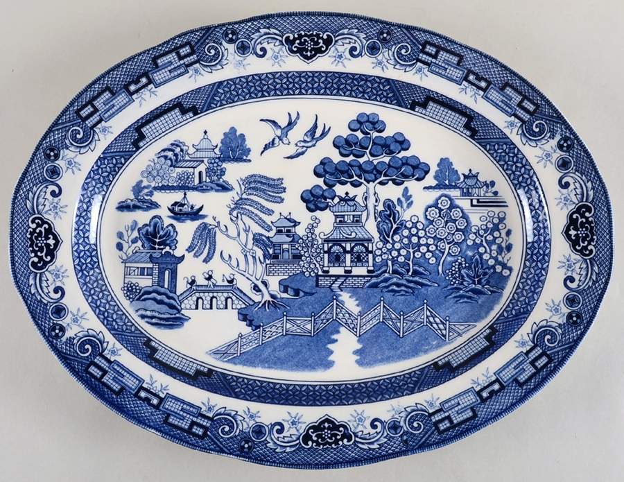 Blue Willow 18" Wall Plate by A A Importing Co-1