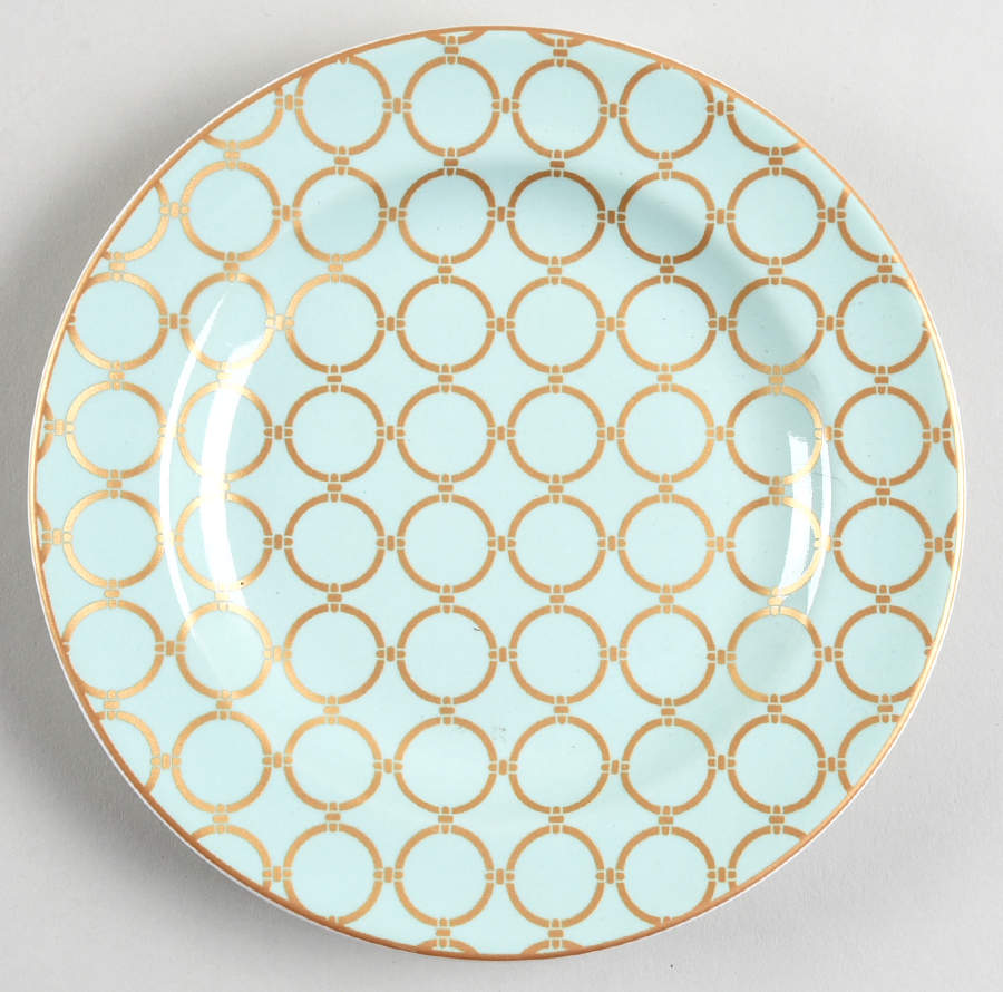 Chain Link Seafoam Bread & Butter Plate by 222 Fifth (PTS)-1