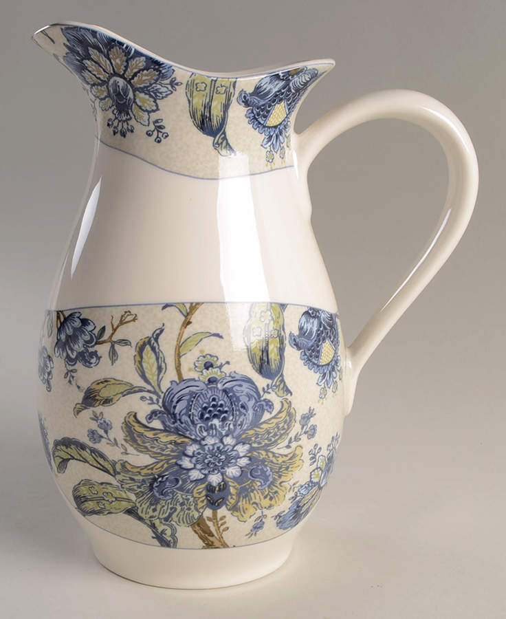 Santosha Blue 96 Oz Pitcher by 222 Fifth (PTS)-1