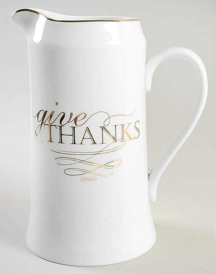 Thanksgiving Give Thanks (Gold) 96 Oz Pitcher by 222 Fifth (PTS)-1