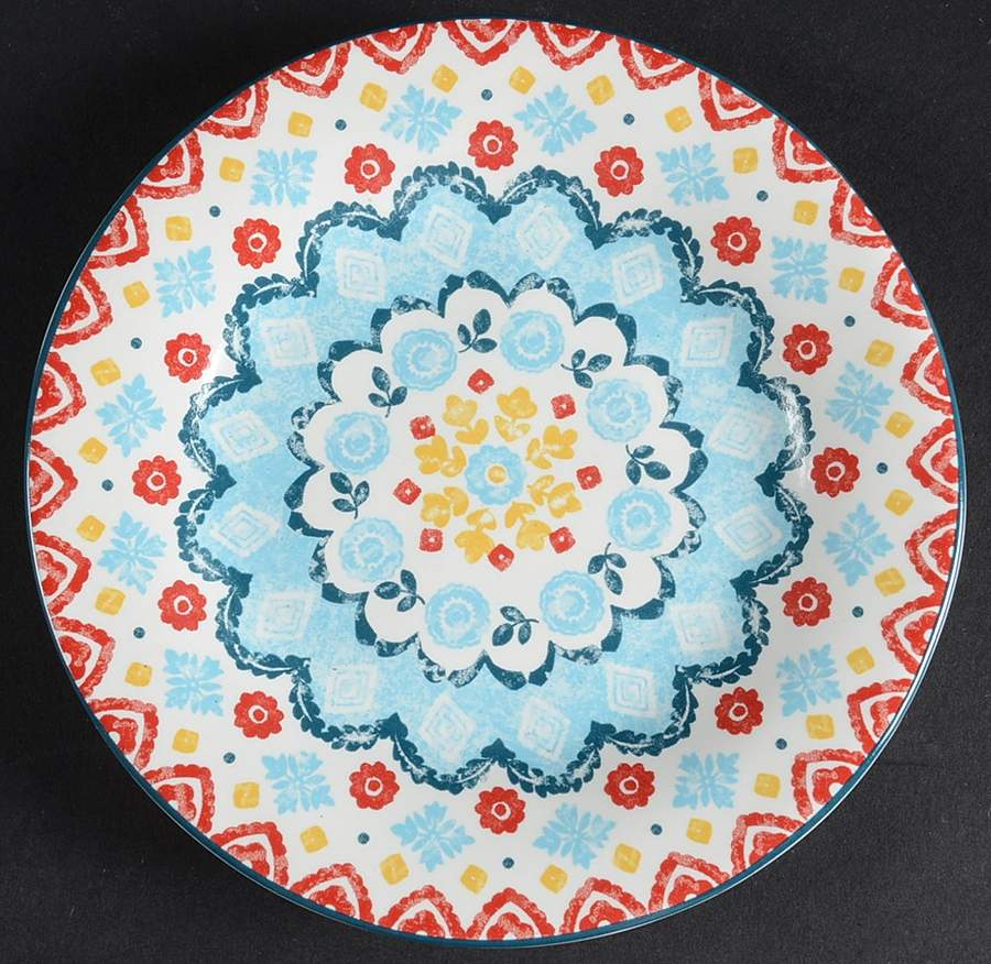 Tavira Blue Appetizer Plate by 222 Fifth (PTS)-1