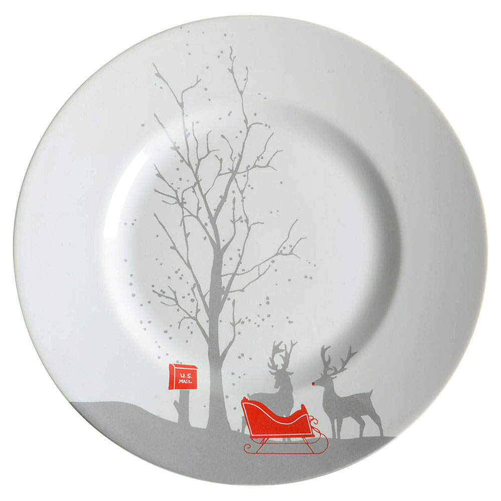 Red Sleigh Salad Plate by 222 Fifth (PTS)-1